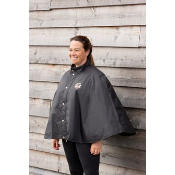 Supreme Products Active Show Rider Rain Cape - Black/Gold alternative