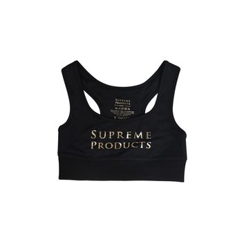 Supreme Products Active Show Rider Sports Bra - Black/Gold alternative