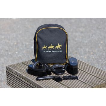 Supreme Products Pampered Pony Complete Grooming Rucksack - Black/Gold alternative