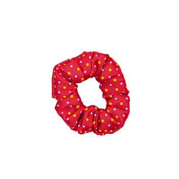 Supreme Products Show Scrunchie - Red/Gold Diamonds