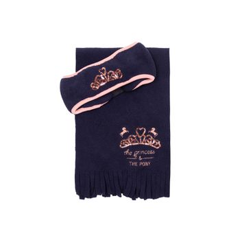 The Princess and the Pony Headband and Scarf Set by Little Rider - Navy/Peach alternative