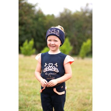 The Princess and the Pony Headband/Snood by Little Rider - Navy/Peach alternative
