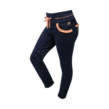 The Princess and the Pony Pull on Jodhpurs by Little Rider - Navy/Peach alternative