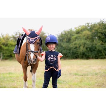 The Princess and the Pony T-Shirt by Little Rider - Navy/Peach alternative