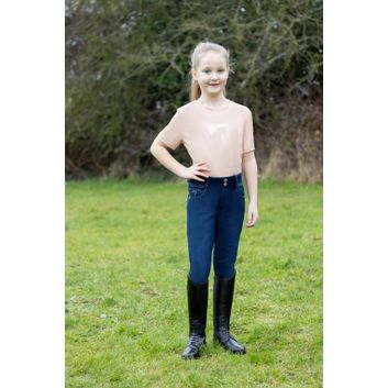Hy Equestrian Elevate Mizs Style Denim Breeches Dark Blue