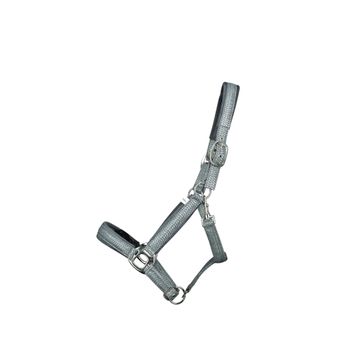 Hy Equestrian Mermaid Shimmer Head Collar and Lead Rope Set - Steel Grey