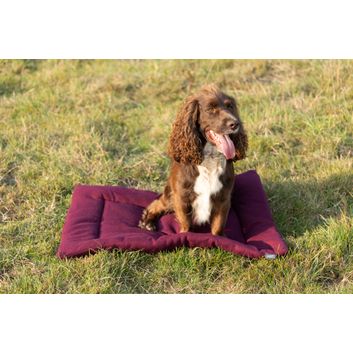 Benji &amp; Flo Luxury Fleece Dog Bed - Merlot alternative