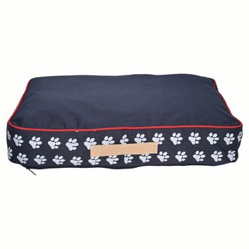 Companion Country Dog Mattress - Navy/White/Red Binding