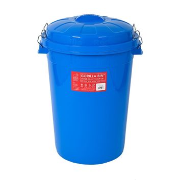 Red Gorilla Bin With Clip Lid - Blue