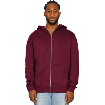 Casual Classics Ringspun Blended 280 Core Zip Hood - Burgundy