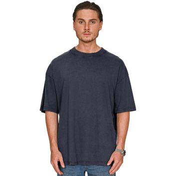Casual Classics Ringspun Combed 180 Acid Wash Oversize T-Shirt - Faded Navy alternative