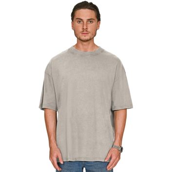 Casual Classics Ringspun Combed 180 Acid Wash Oversize T-Shirt - Faded Stone