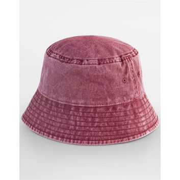 Beechfield Vintage Bucket Hat Vintage Red