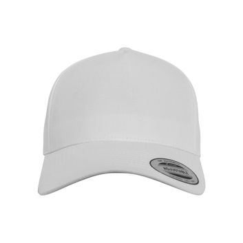 Flexfit 5 Panel Curved Classic Snapback White