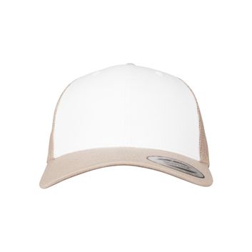 Flexfit Retro Trucker Colored Front Khaki/White/Khaki