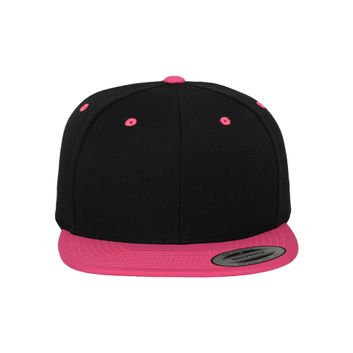 Flexfit Two Tone Classic Snapback Cap Black/Neon Pink