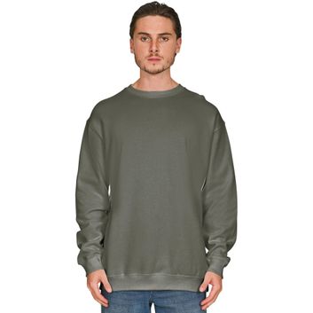 Casual Classics Premium Combed 330 Acid Wash Oversized Sweatshirt - Faded Khaki Olive alternative