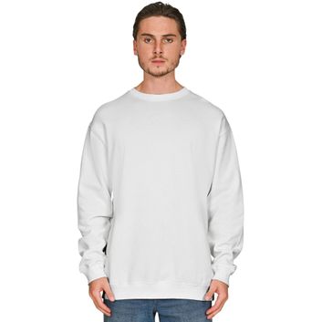 Casual Classics Premium Combed 330 Acid Wash Oversized Sweatshirt - Faded White