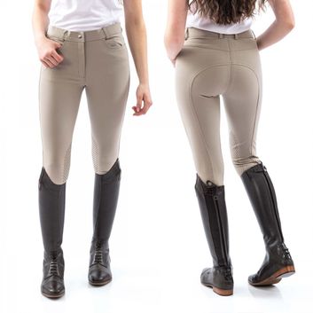 Whitaker B155L Clayton Ladies Breeches With Grip Knee Beige