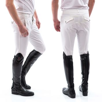 Whitaker B142M Miami Mens Breeches/Silicone Seat White alternative