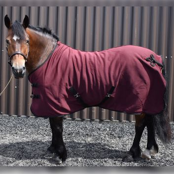 Whitaker R373 Bilbao Bonded Fleece Rug Burgundy/Beige