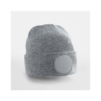 Beechfield Circular Patch Beanie Heather Grey