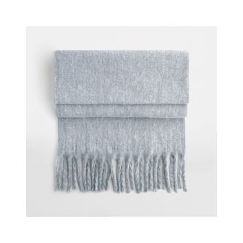 Beechfield Fluffy Scarf Heather Grey