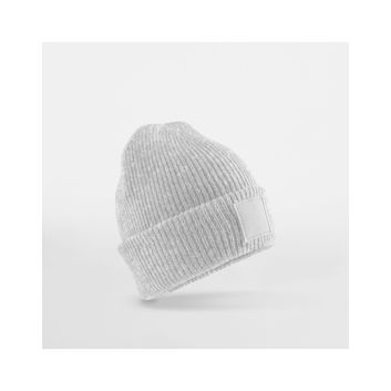 Beechfield Kids Cuff Tonal Patch Beanie Cloudy Grey