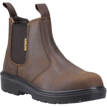 Amblers FS128 Hardwearing Pull On Safety Dealer Boot Brown