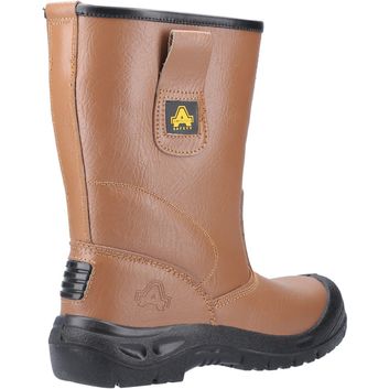 Amblers FS142 Water Resistant Pull On Safety Rigger Boot Tan alternative
