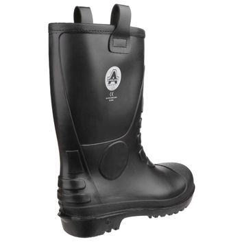 Amblers FS90 Waterproof PVC Pull on Safety Rigger Boot Black alternative