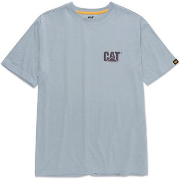 Caterpillar Trademark Tee Blue Fog Heather