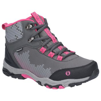 Children's Cotswold Ducklington Hiking Waterproof Boot Grey/Pink