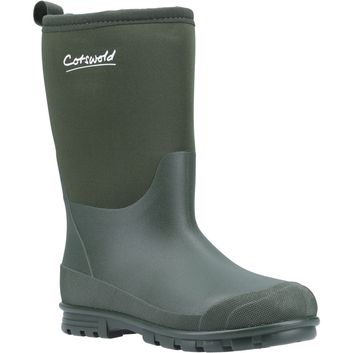Children's Cotswold Hilly Neoprene Wellington Boot Green