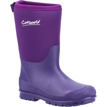 Children's Cotswold Hilly Neoprene Wellington Boot Purple