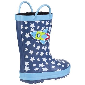 Children's Cotswold Sprinkle Junior Wellington Boot Dark Blue &amp; White alternative