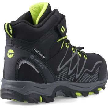 Children's Hi-Tec Blackout Mid Boots Black/Lime alternative
