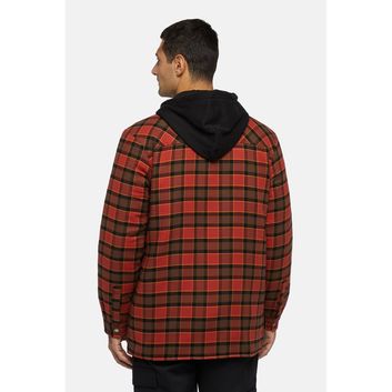 Dickies Fleece Hooded Flannel Shirt Red Ochre alternative