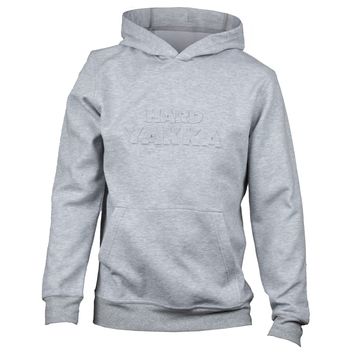 Hard Yakka Embossed Pullover Hoodie Light Grey Marle