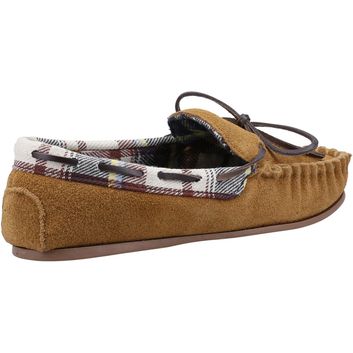 Ladies Cotswold Chatsworth Slippers Tan alternative