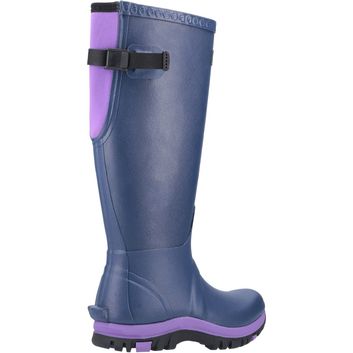 Ladies Cotswold Realm Adjustable Wellington Boot Blue/Purple alternative
