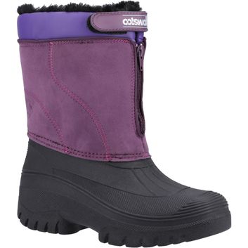 Ladies Cotswold Venture Waterproof Winter Boot Purple