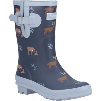 Ladies Cotswold Woodland Mid Wellingtons Deers