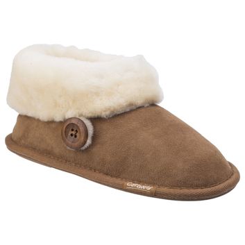 Ladies Cotswold Wotton Sheepskin Bootie Chestnut