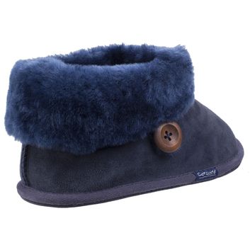 Ladies Cotswold Wotton Sheepskin Bootie Dark Blue alternative