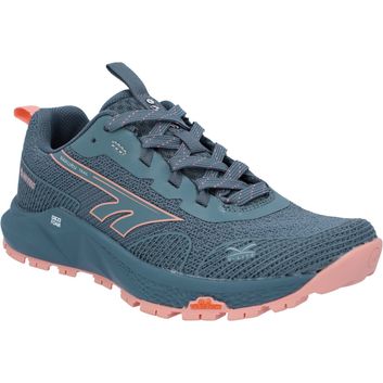 Ladies Hi-Tec Geo Nakuru Trainers Flintstone/Coral