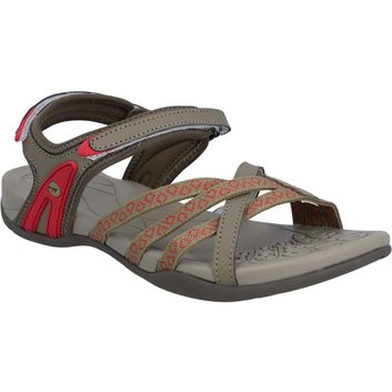 Ladies Hi-Tec Savanna II Sandal Light Taupe/Olive Green/Sunset Coral