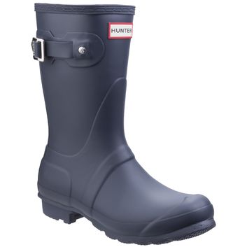 Ladies Hunter Original Short Wellington Boots Navy