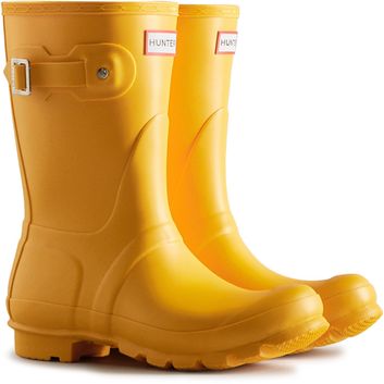 Ladies Hunter Original Short Wellington Boots Yellow