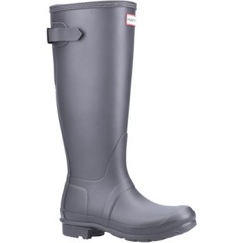 Ladies Hunter Original Tall Back Adjustable Wellington Boots Black